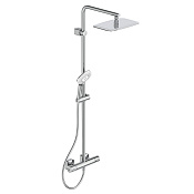 Ideal Standard Idealrain Luxe Cube Evo Jet Душевая стойка: термостат, верхний душ, цвет: chrome A6986AA