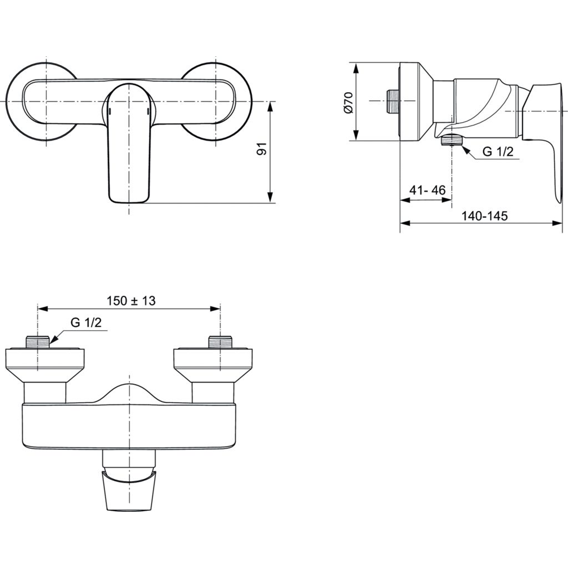 Ideal Standard Connect Air Смеситель для душа, цвет: chrome A7032AA