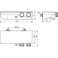 Ideal Standard Ceratherm S200 Термостат для душа, цвет: chrome A7329AA