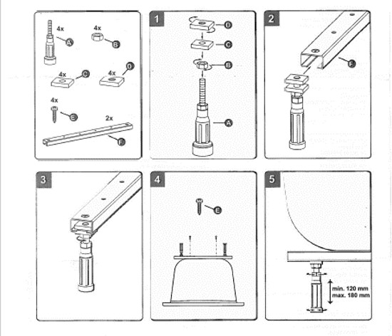 Ideal Standard Sirius Ножки универсальные для встраиваемых акриловых ванн B156467