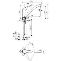 Ideal Standard Cerasprint New Смеситель для кухни, цвет: chrome B5346AA