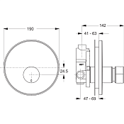 Ideal Standard Ceraplus Кран встраиваемый нажимной для писсуара, цвет: chrome B8300AA