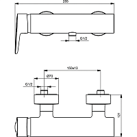 Ideal Standard Connect Blue Смеситель для душа, цвет: chrome B9924AA