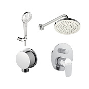 Ideal Standard Ceraflex Душевой комплект: смеситель, верхний душ, со скрытой частью, цвет: chrome BC447AA