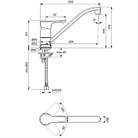 Ideal Standard Alpha Смеситель для кухни, цвет: chrome BC490AA