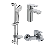 Ideal Standard Ceraplan III Комплект: 2 смесителя, лейка, штанга с мыльницей, шланг, цвет: chrome BD005AA