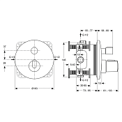Ideal Standard Ceratherm 100 New Душевой комплект с термостатом, с встраиваемой частью, цвет: chrome BD006XC