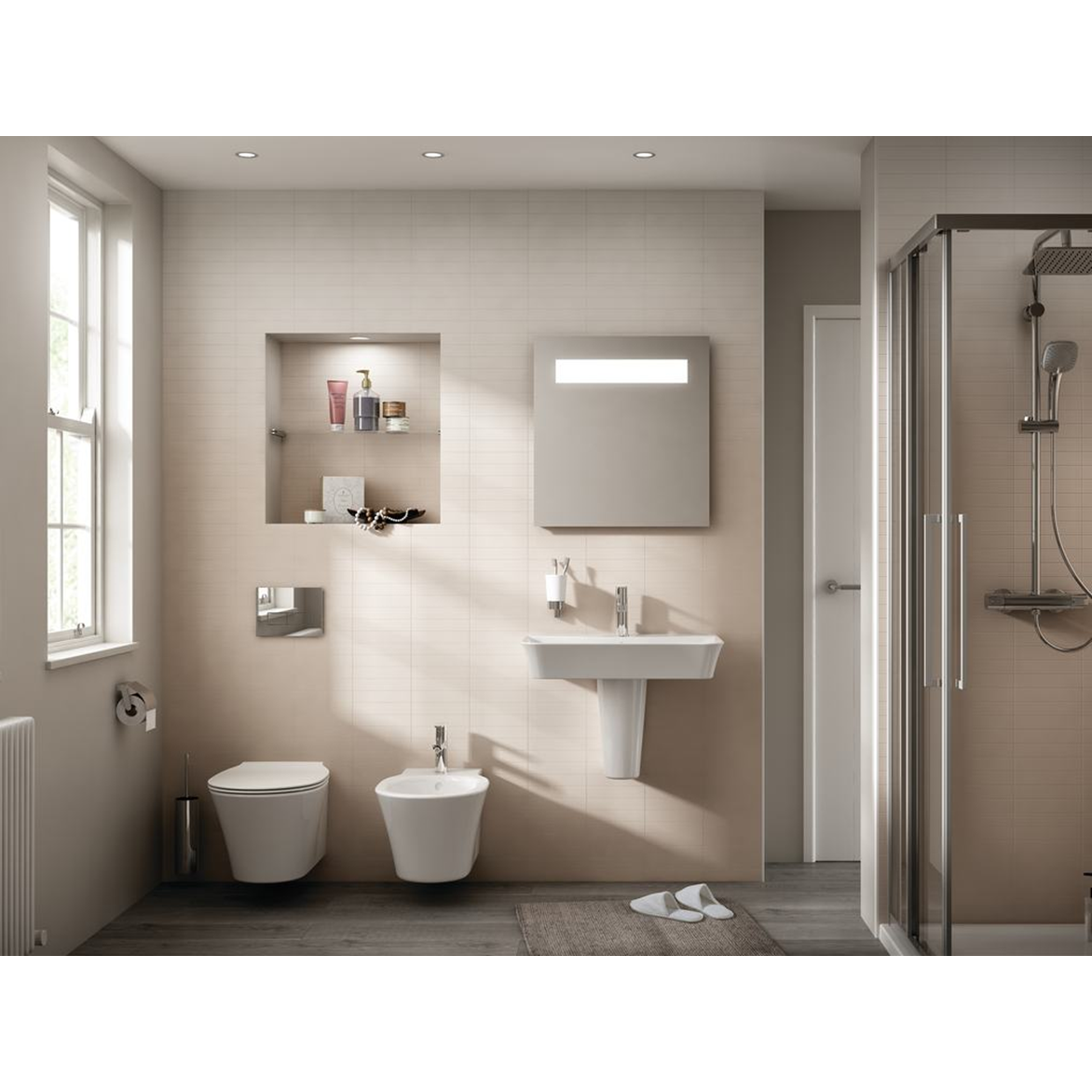 Ideal Standard Connect Air Полуколонна с крепежом, цвет: euro white E074801