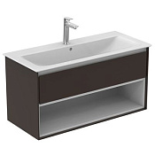 Ideal Standard Connect Air Тумба под раковину 100x44x51,7h см, цвет: matt dark brown/matt white E0828VY