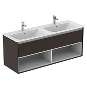 Ideal Standard Connect Air Тумба под раковину 130x44x51,7h см, цвет: matt dark brown/matt white E0831VY