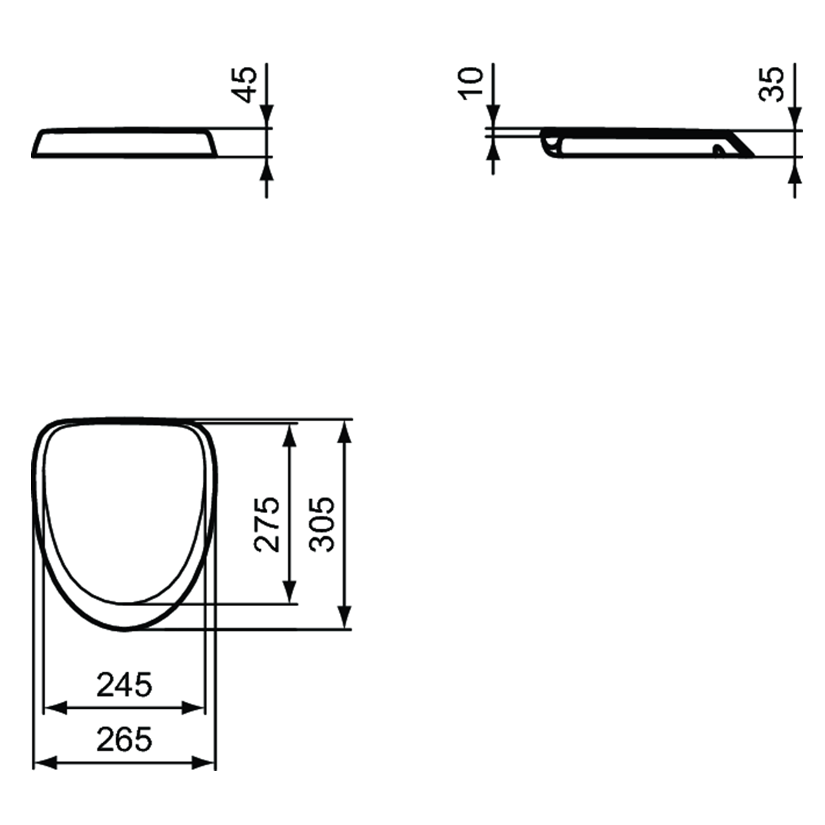 Ideal Standard Connect Крышка для писсуара, микролифт, цвет: euro white E567401