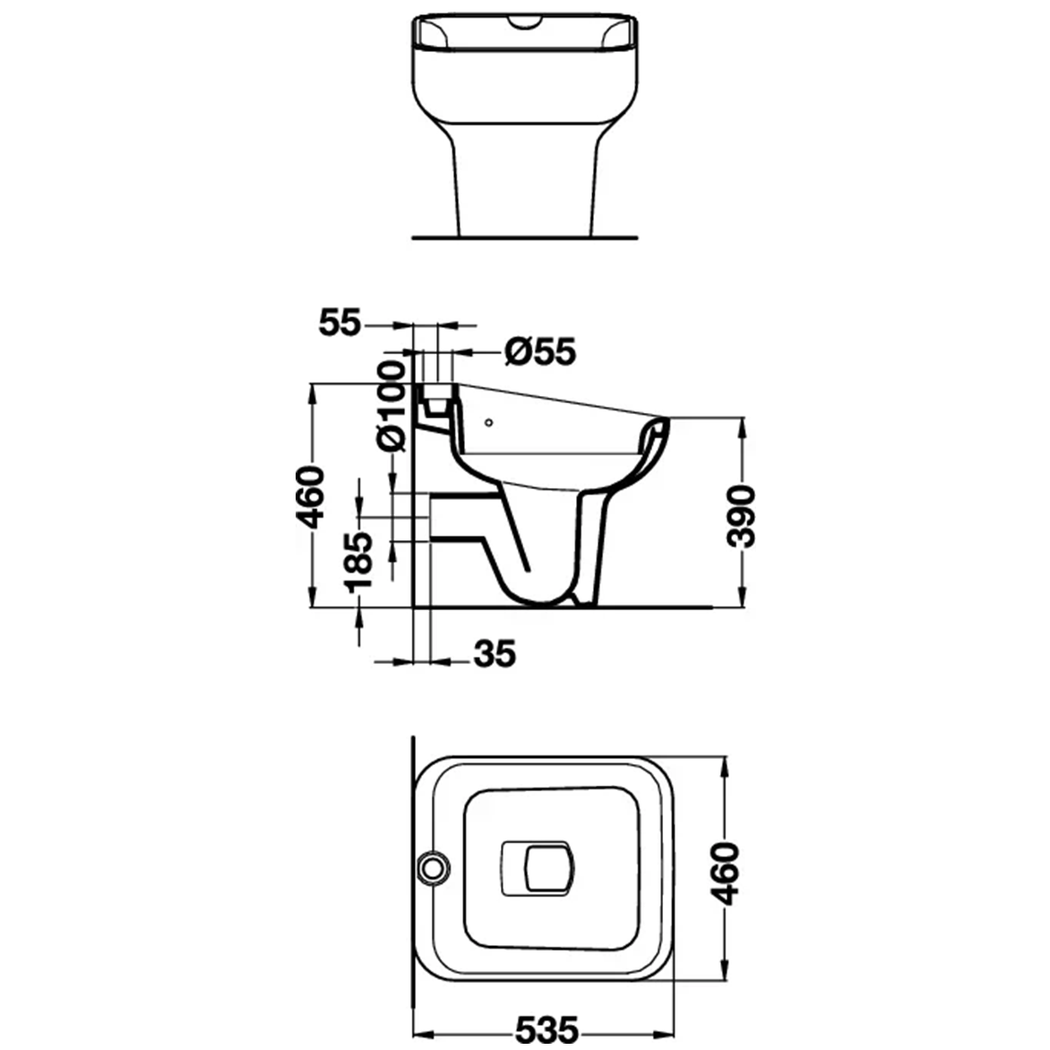 Ideal Standard Brenta Металлическая съемная решетка для видуара, цвет: chrome J3494AA
