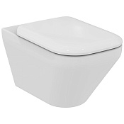 Ideal Standard Tonic II Унитаз подвесной 36x57 см безободковый с крышкой микролифт, цвет: euro white K316701