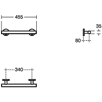 Ideal Standard Contour Поручень 45,5 см, цвет: chrome S0831AA