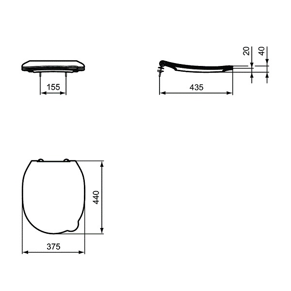 Ideal Standard Contour Крышка-сиденье для унитаза, цвет: euro white S453601