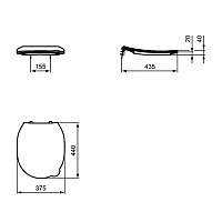 Ideal Standard Contour Крышка-сиденье для унитаза, цвет: euro white S453601