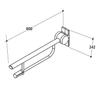 Ideal Standard Contour Поручень складной 80 см, цвет: white S6360AC
