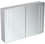 Ideal Standard Mirror&Light Зеркало-шкаф с подсветкой 100x17x70h см, цвет: aluminium effect T3389AL