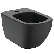 Ideal Standard Tesi Биде подвесное 53x36 см, 1 отверстие под смеситель, перелив, цвет: silk black T3552V3