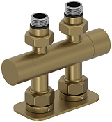 Сунержа Вентиль регулировки темпер. прямой EU50, 2х НР G 1/2 / 2х НГ G 3/4, цвет: золотой шёлк мат. 32-1417-1234