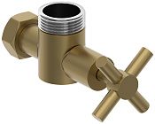 Сунержа Вентиль регулировки температуры угловой (крест), НР G 1 / НГ G 3/4, цвет: золотой шёлк мат. 32-1304-0134