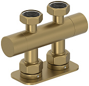 Сунержа Вентиль регулировки темпер. прямой, EU50, 2х НГ G 3/4 / 2х НГ G 3/4, цвет: золотой шёлк мат. 32-1419-3434