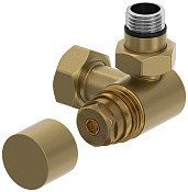 Сунержа Вентиль регулировки темпер. 3D правый (шестиг), НР G 1/2 / НГ G 3/4, цвет: золотой шёлк мат. 32-1407-1234