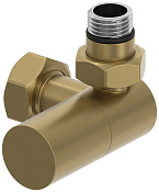 Сунержа Вентиль регулировки темпер. 3D правый (цилиндр), НР G 1/2 / НГ G 3/4, цвет: золотой шёлк мат 32-1403-1234