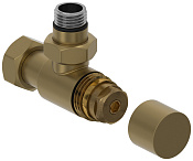 Сунержа Вентиль регулировки температуры угловой, НР G 1/2 / НГ G 3/4, цвет: золотой шёлк матовый 32-1404-1234