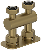 Сунержа Прямое подключение EU50, 2 х НГ G 3/4 / 2 х НГ G 3/4, цвет: золотой шёлк матовый 32-1539-3434