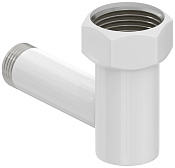 Стилье Уголок переходной НГ G 1/НР G 1/2, цвет: белый глянцевый 122000-1012