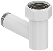 Стилье Уголок переходной НГ G 1/НР G 3/4, цвет: белый глянцевый 122000-1034