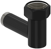 Стилье Уголок переходной НГ G 1/НР G 3/4, цвет: чёрный глянцевый 172000-1034