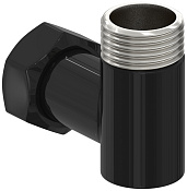 Стилье Уголок переходной НР G 3/4/НГ G 3/4, цвет: чёрный глянцевый 172002-3434