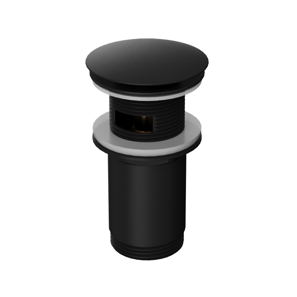 Whitecross Донный клапан с переливом, цвет: черный матовый A706BL