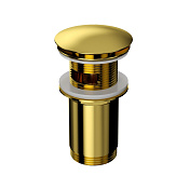 Whitecross Донный клапан с переливом, цвет: золото глянцевое A706GL