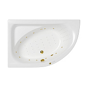 Whitecross Aquarella Ванна гидромас. угловая Nano - левая, 170х110 см, цвет: белый, фурнитура золото 0108.170110.100.NANO.GL