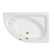 Whitecross Aquarella Ванна гидромас. угловая Line - прав, 170х110 см, цвет: белый, фурнитура золото 0109.170110.100.LINE.GL