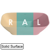 Whitecross Clover Ванна отдельностоящая 170х72 см, перелив по центру, цвет: по RAL матовый 0220.170072.2XXXX