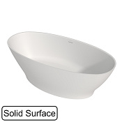 Whitecross Glock Ванна отдельностоящая 170х80,5 см, перелив по центру, цвет: белый матовый 0221.170080.200