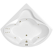 Whitecross Konsul Ванна гидромассажная угловая Line, 150х150 см, цвет: белый, фурнитура бронза 0110.150150.100.LINE.BR