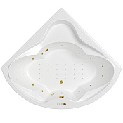 Whitecross Konsul Ванна гидромассажная угловая Nano, 150х150 см, цвет: белый, фурнитура золото 0110.150150.100.NANO.GL