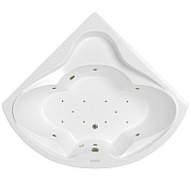 Whitecross Konsul Ванна гидромассажная угловая Relax, 150х150 см, цвет: белый, фурнитура бронза 0110.150150.100.RELAX.BR