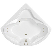 Whitecross Konsul Ванна гидромассажная угловая Smart, 150х150 см, цвет: белый, фурнитура бронза 0110.150150.100.SMART.BR