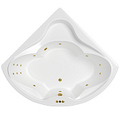 Whitecross Konsul Ванна гидромассажная угловая Smart, 150х150 см, цвет: белый, фурнитура золото 0110.150150.100.SMART.GL