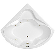 Whitecross Konsul Ванна гидромассажная угловая Soft, 150х150 см, цвет: белый, фурнитура бронза 0110.150150.100.SOFT.BR