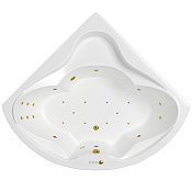 Whitecross Konsul Ванна гидромассажная угловая Ultra, 150х150 см, цвет: белый, фурнитура золото 0110.150150.100.ULTRA.GL