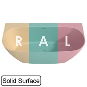 Whitecross Make Ванна пристенная 170х80,5 см, перелив по центру, цвет: по RAL матовый 0219.170080.2XXXX