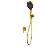 Whitecross Y Смеситель для душа с внутренней частью: ручной душ, шланг, цвет: золото брашированное YSET02TOPGLB