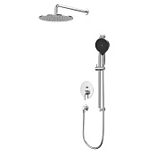 Whitecross Y Смеситель для душа с внутренней частью, настенный верхний душ, цвет: никель брашир. YSET05TOPNIB